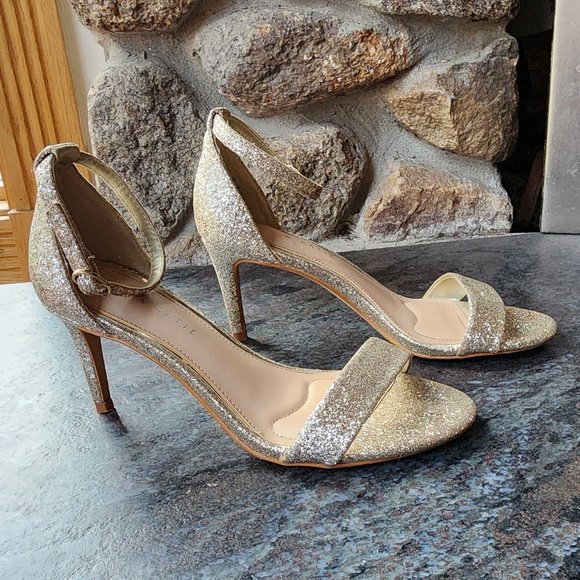 Kelley & Katie Kirstie Heels Gold/Silver Sparkle Size 6.5M - Picture 6 of 16